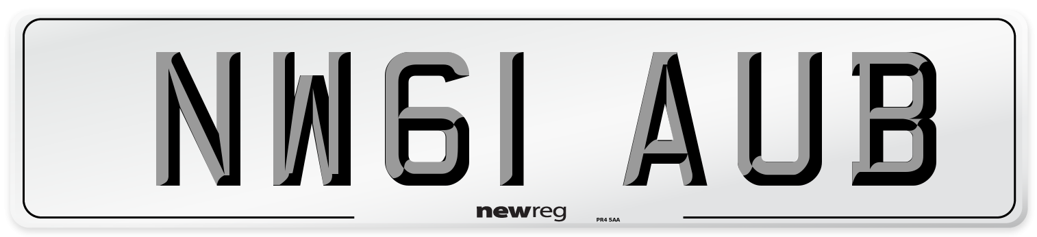 NW61 AUB Number Plate from New Reg